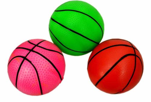 Set of rubber balls Basketball inflatable set of 3 pieces various colors 10cm