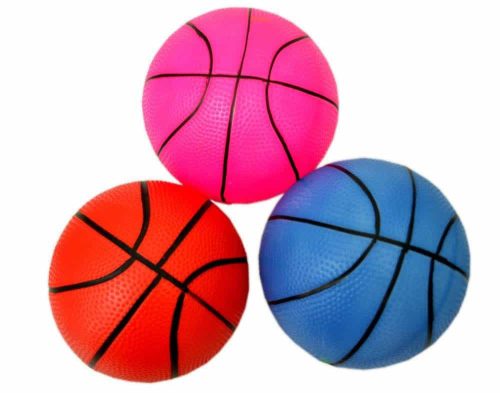 Set of rubber balls Basketball inflatable set of 3 pieces various colors 14cm