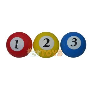   Set of rubber balls Inflatable pool set 3 pieces various colors 10cm