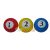Set of rubber balls Inflatable pool set 3 pieces various colors 10cm
