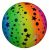 Rubber ball for children model Stars 22cm inflatable rainbow