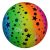 Rubber ball for children model Stars 14cm inflatable rainbow
