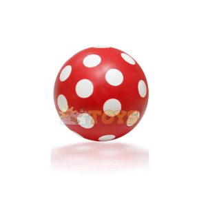 Ball with polka dots 18cm - inflatable plastic