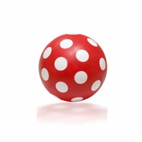   Ball with polka dots 14cm - inflatable plastic ball for children
