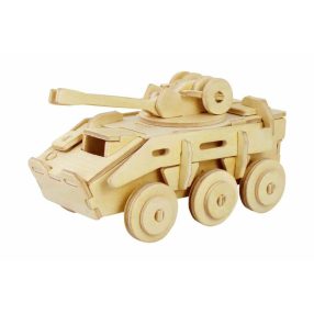   rowood Wooden 3D Puzzle Battle Tank JP236 59 Pieces Armored Vehicle
