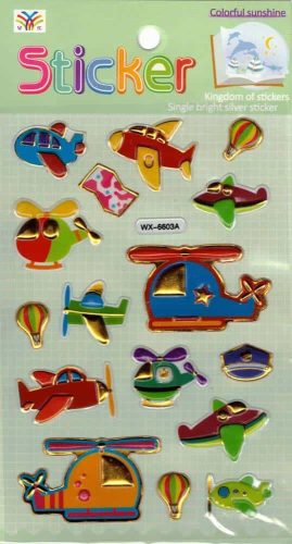 Decorative sticker various 3D models made of PVC 19x10cm for children