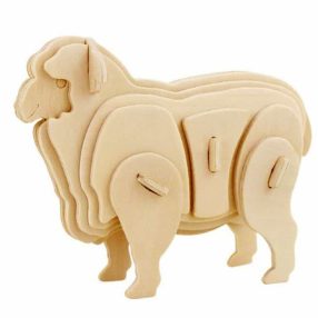   Robotime 3D Wooden Puzzle Domestic Animals Sheep 21 Pieces JP252