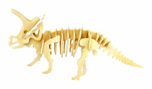 rowood Wooden 3D Puzzle Triceratops Dinosaur 33 pieces JP230 31cm