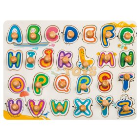  Robotime Recessed wooden puzzle Alphabet HP003 26 pieces Peg color puzzle