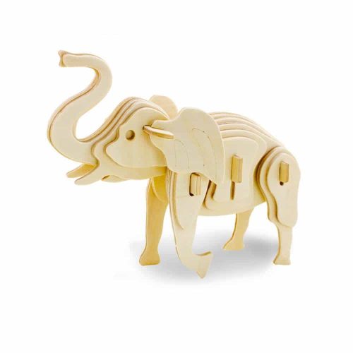 rowood 3D Wooden Puzzle Wild Animals Elephant 27 Pieces JP215