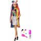 Mattel FXN96 Mattel FXN96 Barbie Doll with Shiny Rainbow Hair and Paint Set