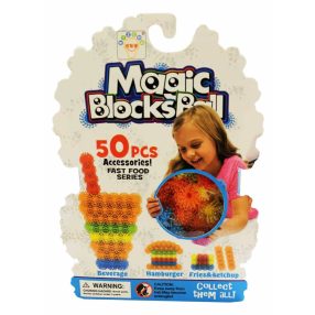   Creation set with hedgehogs Magic Blocks Balls Fast Food series 50 pcs accessories