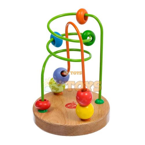 Circuit with wooden balls Lucy&Leo LL113 14x9 cm 8 multicolored balls