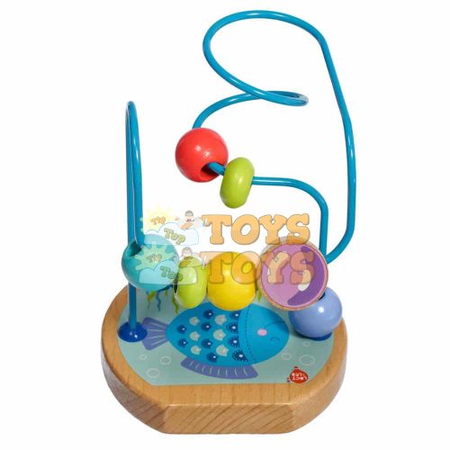 Lucy&Leo Fish LL171 wooden ball circuit with 7 multicolored balls