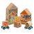 Lucy&Leo LL166 15-piece small wooden building set with 2 cars