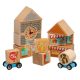 Lucy&Leo LL166 15-piece small wooden building set with 2 cars