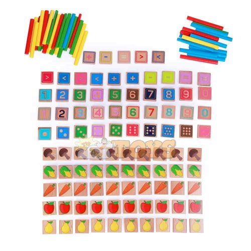 Educational wooden set Mathematics 135 pieces Lucy&Leo LL177 multicolored