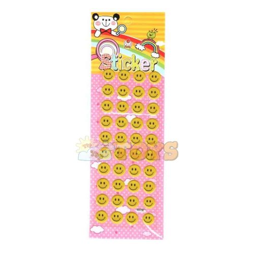 Decorative sticker for children's room type PVC with Smiley sponge 36 pcs pink