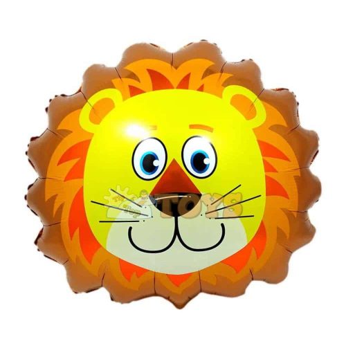 Lion figurine foil balloon 73x76cm multicolored - helium foil balloon