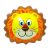 Lion figurine foil balloon 73x76cm multicolored - helium foil balloon