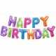 Happy Birthday garland foil balloon set 3m multicolored helium foil balloon