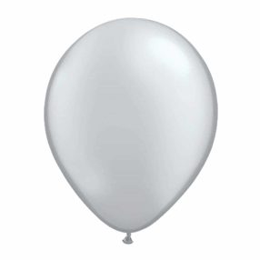   Set of silver colored balloons, set of 50 pcs - balloon diameter 28cm