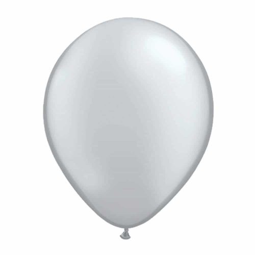 Set of silver colored balloons, set of 50 pcs - balloon diameter 28cm