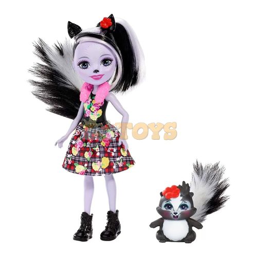 Enchantimals Sage Skunk Doll with Caper FXM72 Mattel Figure