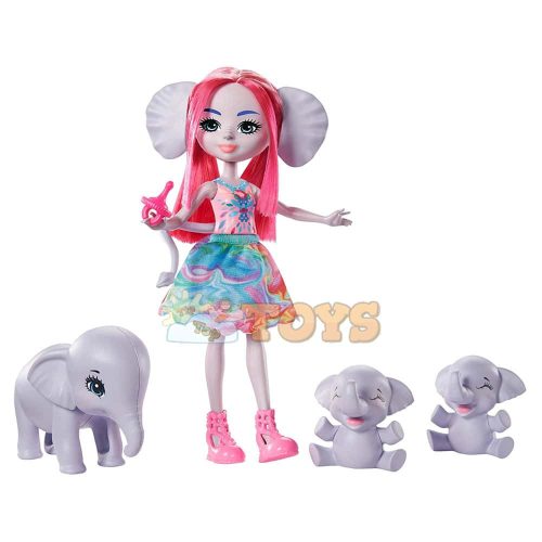 Enchantimals Esmeralda Playset with GTM30 Elephant Family