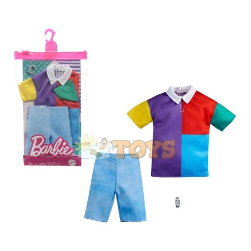 Barbie Ken Doll Clothing Set Multicolor Shirt with Jeans GRC73