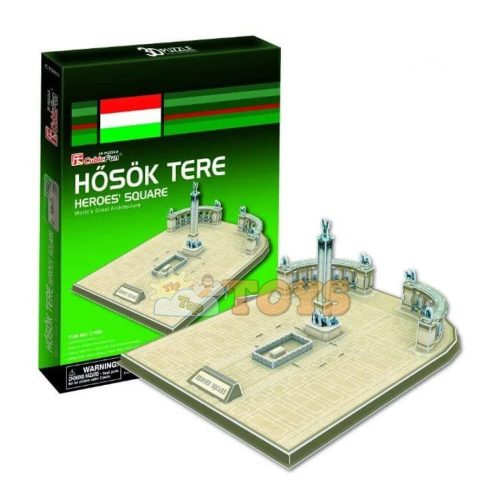 3D Puzzle Budapest Heroes Square Cubic Fun C198H - 66 pieces