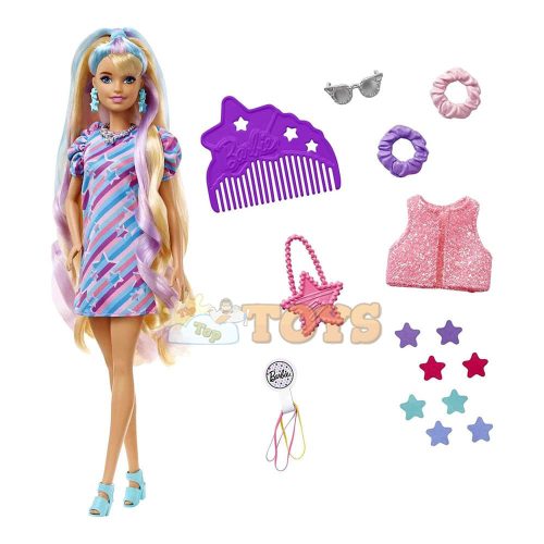 Totally Hair Stars HCM88 Barbie Doll with Long Hair and Accessories