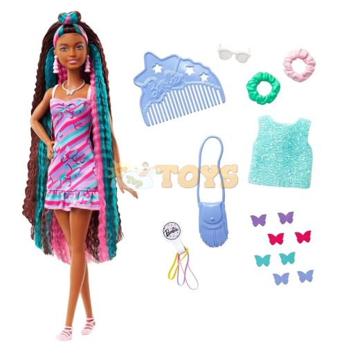 Barbie Totally Hair Hearts Barbie Doll with Long Hair and Accessories HCM91