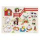 Ferman recessed wooden puzzle with animals A-3006 - 11 pieces