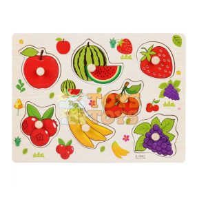 Recessed wooden puzzle Fruits A-3041 - 7 pieces