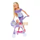 Steffi LOVE Steffi doll in purple dress and baby carriage 105733067