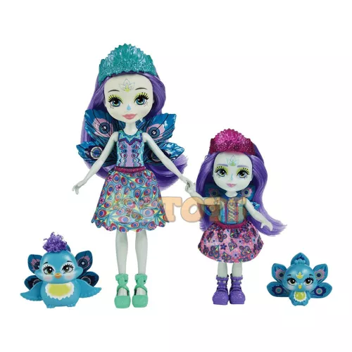 Enchantimals Patter and Piera Peacock Sister Dolls HCF83