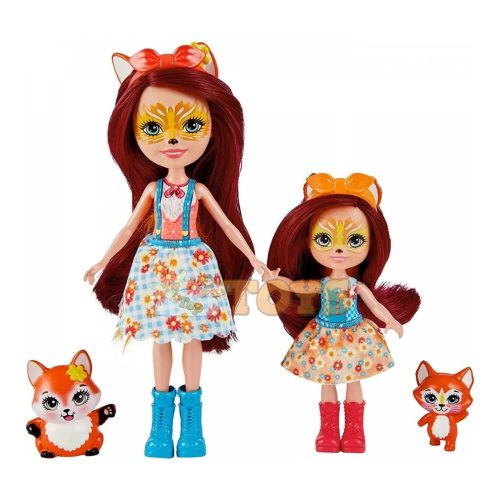 Enchantimals Felicity Fox and Feana Fox HCF81 Animal Sister Dolls
