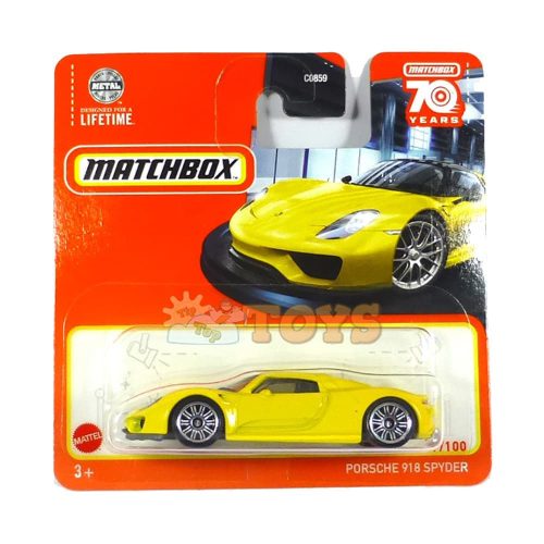 MATCHBOX Porsche 918 Spyder HLC88 Mattel Diecast Car