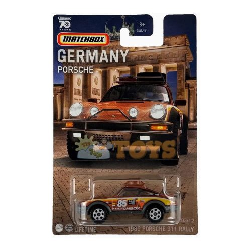 MATCHBOX 1985 Porsche 911 Rally HPC58 Metal Car