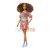 Barbie Fashionistas Doll Graffiti Dress with Curly Brunette Hair HPF77