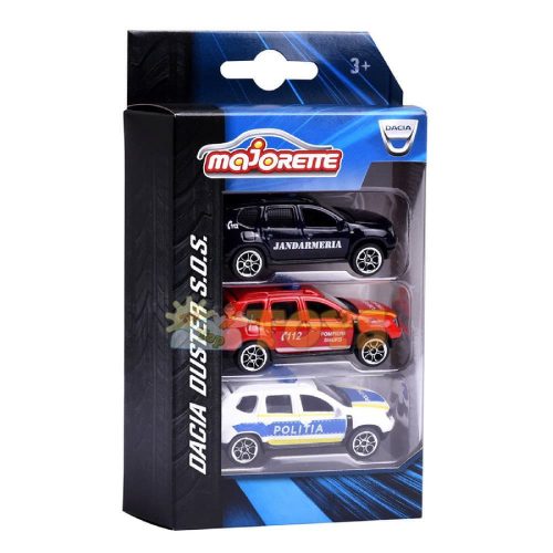 majorette Set of 3 metallic cars Dacia Duster S.O.S. 21 205 7262