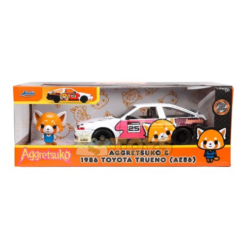 Jada Toys Aggretsuko & 1986 Toyota Truneo 1:24 Diecast Car