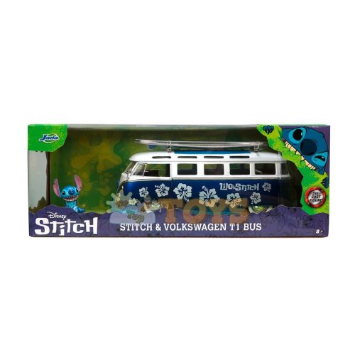 Jada Toys Metal Stitch Car and Volkswagen T1 Bus 1:24