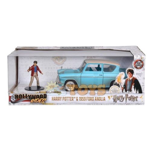 Jada Toys Diecast 1959 Ford Anglia and Harry Potter 1:24