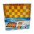 Wooden chess board 3 in 1 large I 34x34 cm Set of chess pieces in box with board