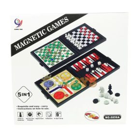   TipTopTOYS 5 in 1 Board Games Magnetic Chess and Backgammon 6856A