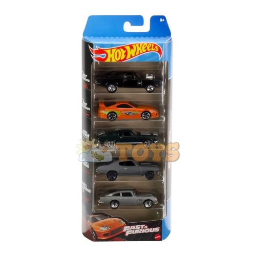 Hot Wheels Set mașinuțe metalice 5 modele Fast & Furious HLY70