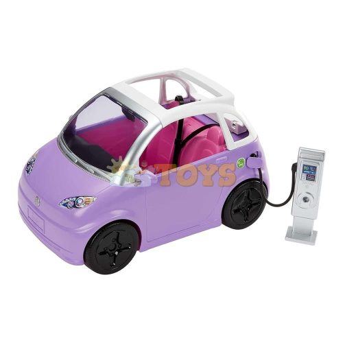 Barbie Electric Car Playset with 2-in-1 Charging Station HJV36