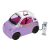 Barbie Electric Car Playset with 2-in-1 Charging Station HJV36